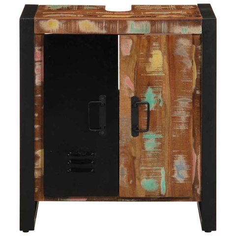 SZAFKA ŁAZIENKOWA BRĄZOWY 55X 35X 60CM LITE DREWNO Z ODZYSKU