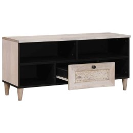 JEDNOSTKI TELEWIZYJNE Z SZUFLADĄ Z PÓŁKĄ BIAŁY 105X 33X 46CM