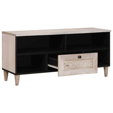 JEDNOSTKI TELEWIZYJNE Z SZUFLADĄ Z PÓŁKĄ BIAŁY 105X 33X 46CM