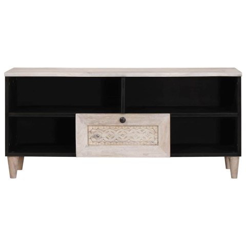 JEDNOSTKI TELEWIZYJNE Z SZUFLADĄ Z PÓŁKĄ BIAŁY 105X 33X 46CM