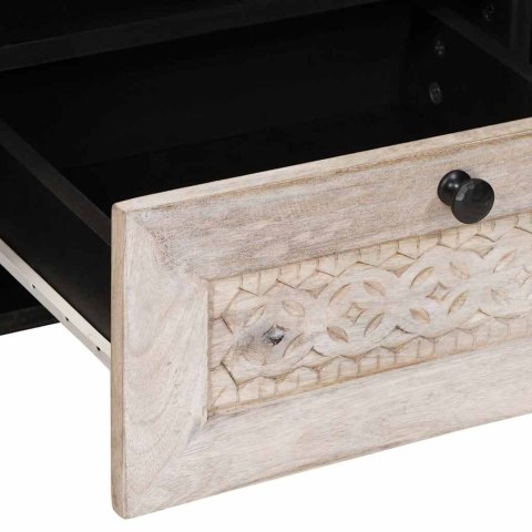 JEDNOSTKI TELEWIZYJNE Z SZUFLADĄ Z PÓŁKĄ BIAŁY 105X 33X 46CM