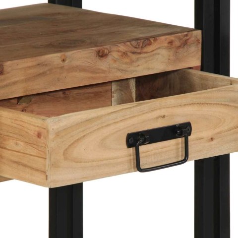 VidaXL Konsola z szufladą Brązowy 90 x 33 x 75 cm lite drewno akacjowe