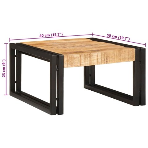 PÓŁKA ŁAZIENKOWA 40X50X23CM LITE DREWNO MANGO I ŻELAZO