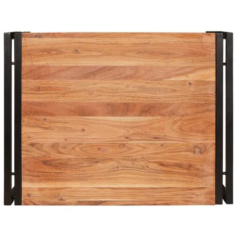 PÓŁKA ŁAZIENKOWA 65X50X23CM LITE DREWNO MANGO I ŻELAZO