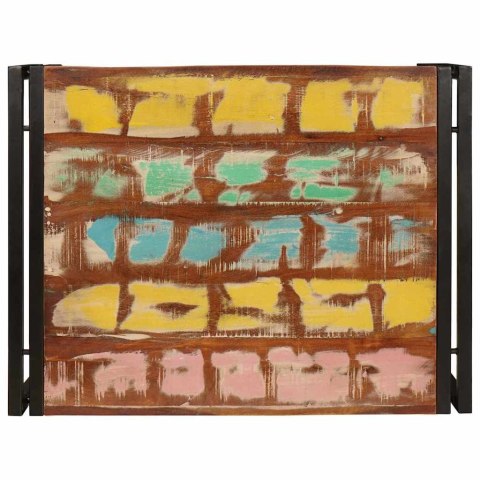 PÓŁKA ŁAZIENKOWA 65X50X23CM LITE DREWNO MANGO I ŻELAZO