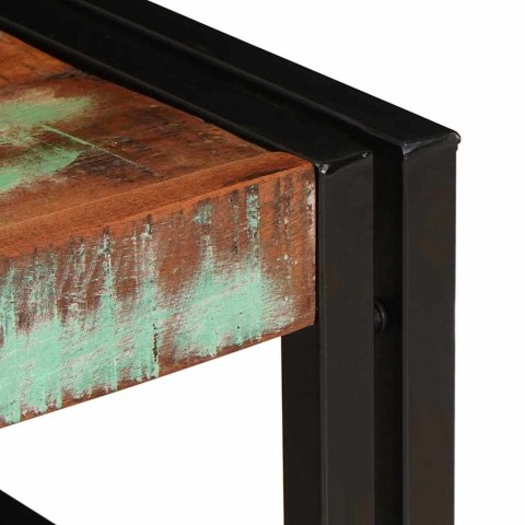 PÓŁKA ŁAZIENKOWA 65X50X23CM LITE DREWNO MANGO I ŻELAZO