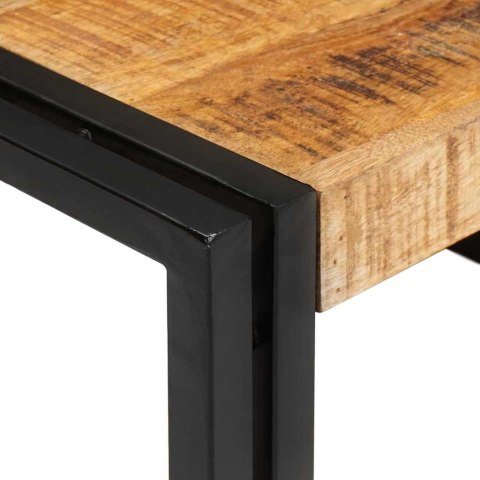 PÓŁKA ŁAZIENKOWA 80X50X23CM LITE DREWNO MANGO I ŻELAZO