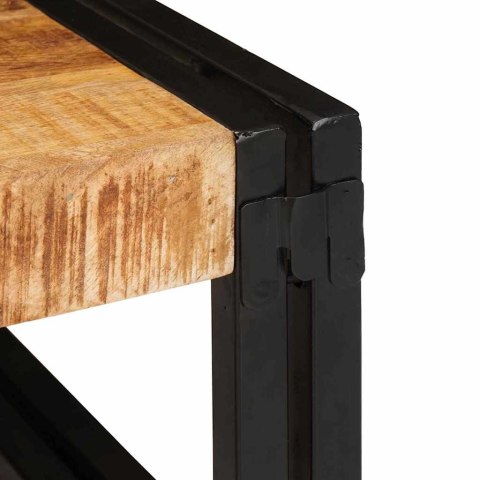 PÓŁKA ŁAZIENKOWA 80X50X23CM LITE DREWNO MANGO I ŻELAZO