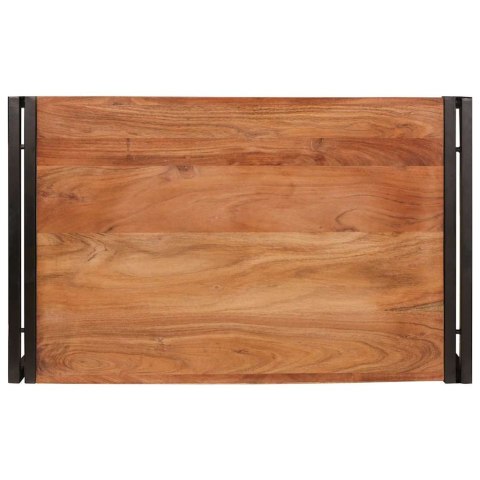 PÓŁKA ŁAZIENKOWA 80X50X23CM LITE DREWNO MANGO I ŻELAZO