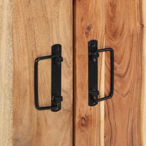 VidaXL Szafka na buty Czarny 30 x 30 x 40 cm Lite drewno akacjowe