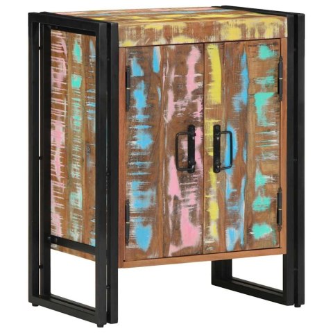 VidaXL Szafka na buty Czarny 30 x 30 x 40 cm Lite drewno z odzysku