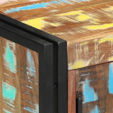 VidaXL Szafka na buty Czarny 30 x 30 x 40 cm Lite drewno z odzysku