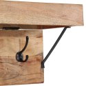 VidaXL Wieszak na płaszcze z półką Brązowy Lite drewno akacjowe