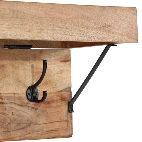 VidaXL Wieszak na płaszcze z półką Brązowy Lite drewno akacjowe