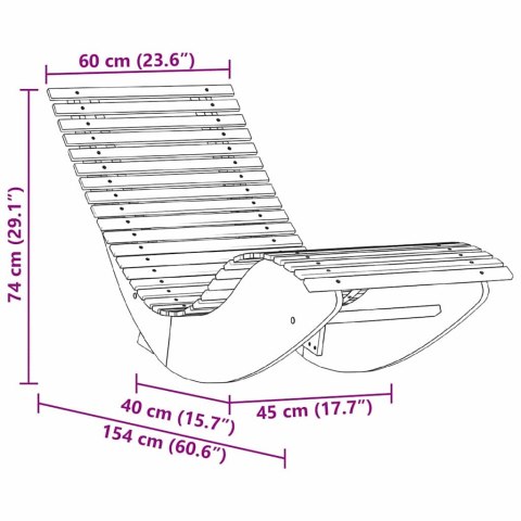 BUJANE LEŻAKI SŁONECZNE 2 SZT BRĄZOWY 154X60X74CM