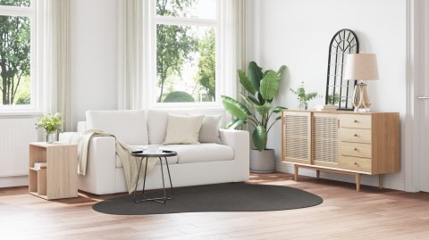 VidaXL Dywan HUARTE Antracyt 160 x 230 cm Poliester