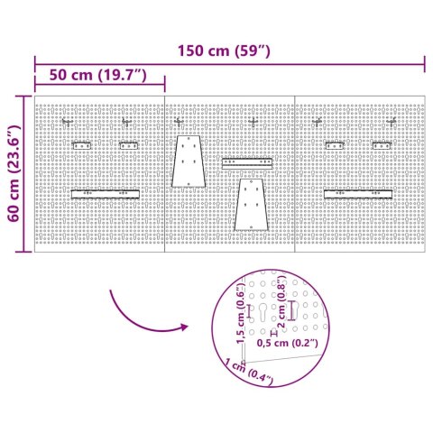 ŁAWKA DO PRZECHOWYWANIA 3 SZT SZARY 150X1X60CM