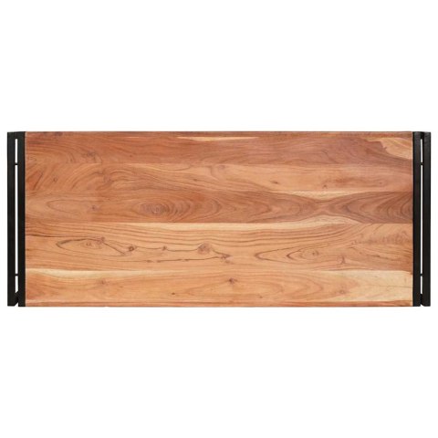 PÓŁKA ŁAZIENKOWA 120X50X23CM LITE DREWNO MANGO I ŻELAZO