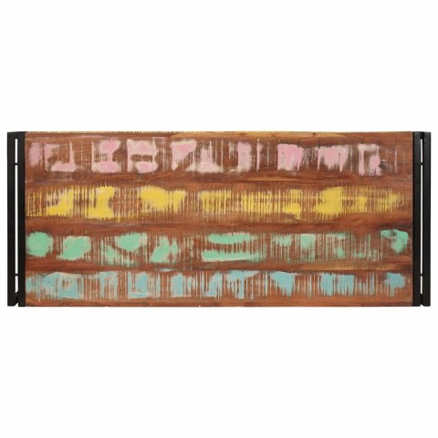 PÓŁKA ŁAZIENKOWA 120X50X23CM LITE DREWNO MANGO I ŻELAZO