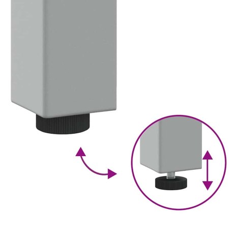 VidaXL Stół roboczy Szary 100 x 55 x 85 cm Stal i drewno inżynieryjne