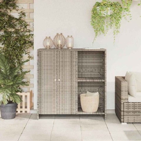 SZAFKA DO PRZECHOWYWANIA JASNOSZARY 100X36X102CM RATTAN