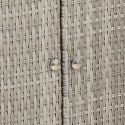 SZAFKA DO PRZECHOWYWANIA JASNOSZARY 100X36X102CM RATTAN