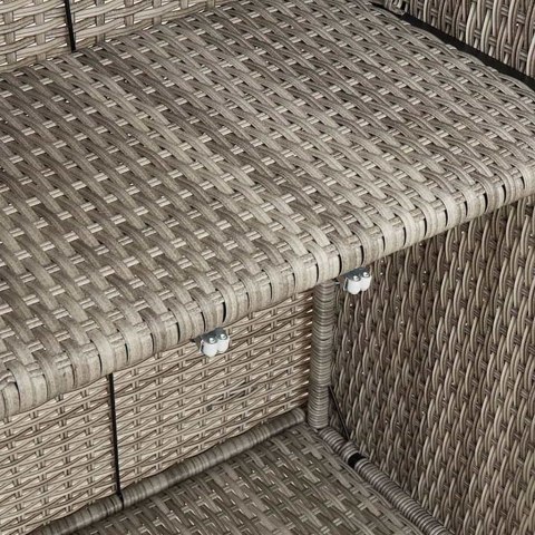 SZAFKA DO PRZECHOWYWANIA JASNOSZARY 100X36X102CM RATTAN