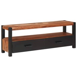 SZAFKA NA NOŚNIKI MULTIMEDIALNE BRĄZOWY LITE DREWNO AKACJOWE