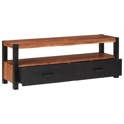 SZAFKA NA NOŚNIKI MULTIMEDIALNE BRĄZOWY LITE DREWNO AKACJOWE