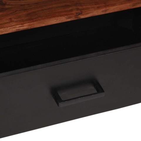 SZAFKA NA NOŚNIKI MULTIMEDIALNE BRĄZOWY LITE DREWNO AKACJOWE