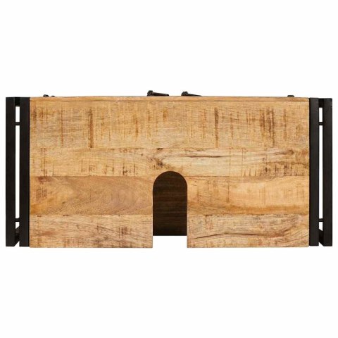 SZAFKA POD UMYWALKĘ 71X33X58CM LITE DREWNO MANGO I ŻELAZO