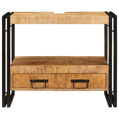 SZAFKA POD UMYWALKĘ 71X33X58CM LITE DREWNO MANGO I ŻELAZO