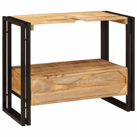 SZAFKA POD UMYWALKĘ 71X33X58CM LITE DREWNO MANGO I ŻELAZO