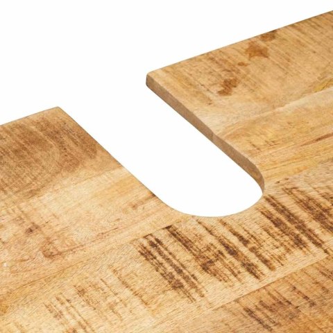 SZAFKA POD UMYWALKĘ 71X33X58CM LITE DREWNO MANGO I ŻELAZO