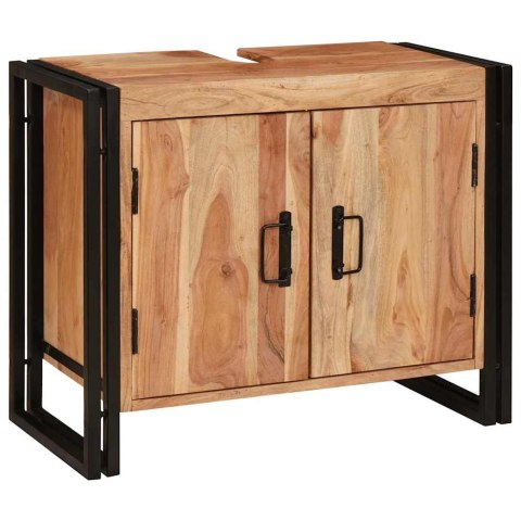 VidaXL Szafka pod umywalkę z drzwiami Lite drewno akacjowe i żelazo