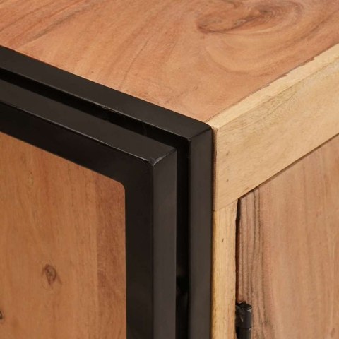 VidaXL Szafka pod umywalkę z drzwiami Lite drewno akacjowe i żelazo