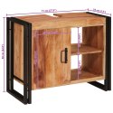 VidaXL Szafka pod umywalkę z drzwiami Lite drewno akacjowe i żelazo