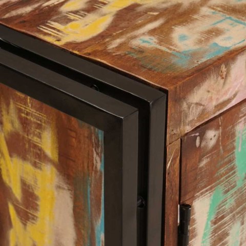 VidaXL Szafka pod umywalkę z drzwiami Lite drewno z odzysku i żelazo