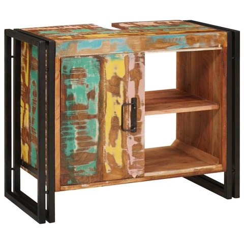 VidaXL Szafka pod umywalkę z drzwiami Lite drewno z odzysku i żelazo