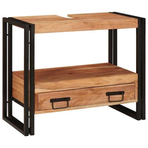 VidaXL Szafka pod umywalkę z szufladą Lite drewno akacjowe i żelazo