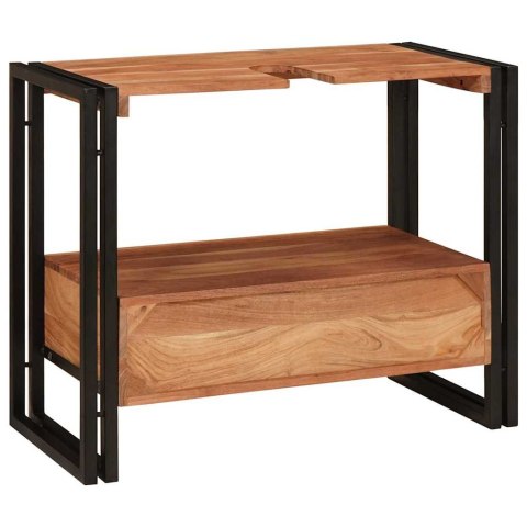 VidaXL Szafka pod umywalkę z szufladą Lite drewno akacjowe i żelazo