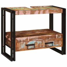 VidaXL Szafka pod umywalkę z szufladą Lite drewno z odzysku i żelazo
