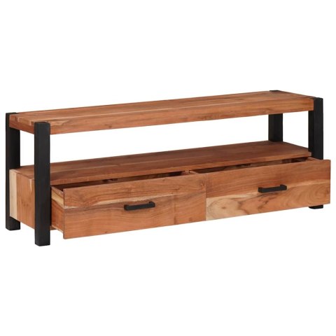 SZAFKI I REGAŁY NA MEDIA Z SZUFLADĄ BRĄZOWY 110X30X40CM