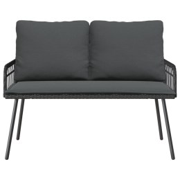 VidaXL Ławka ogrodowa z poduszką Szary 114 x 64 x 78cm Metal