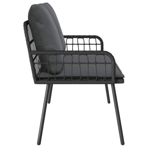 VidaXL Ławka ogrodowa z poduszką Szary 114 x 64 x 78cm Metal