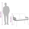VidaXL Ławka ogrodowa z poduszką Szary 114 x 64 x 78cm Metal