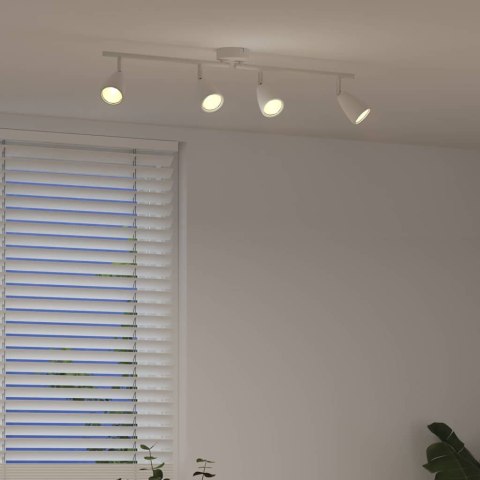 VidaXL Reflektor sufitowy Biały 69.5 x 12.5 x 10.5 cm Stal