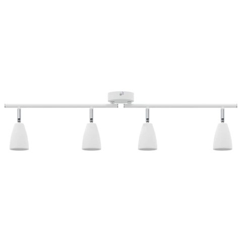 VidaXL Reflektor sufitowy Biały 69.5 x 12.5 x 10.5 cm Stal