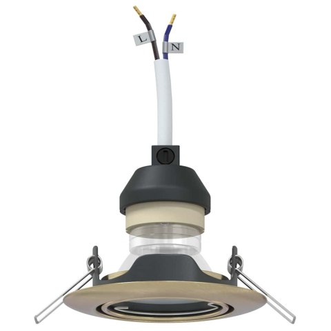 VidaXL Spotlighty Z reflektorami 24 pcs Mosiądz 9 x 9 cm Metal