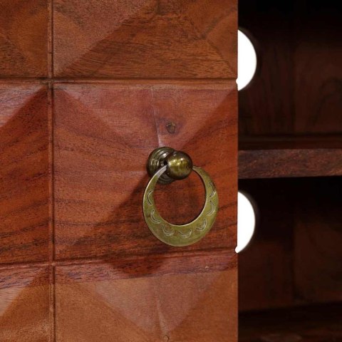 SZAFKI I REGAŁY NA MEDIA Z PÓŁKĄ BRĄZOWY 112X30X48CM